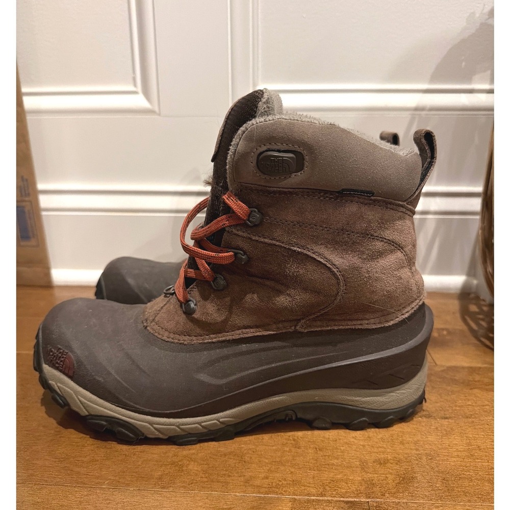 The North Face Chilkat Snow Boots Mens 10 Brown Waterproof Heatseeker 200gr Snow